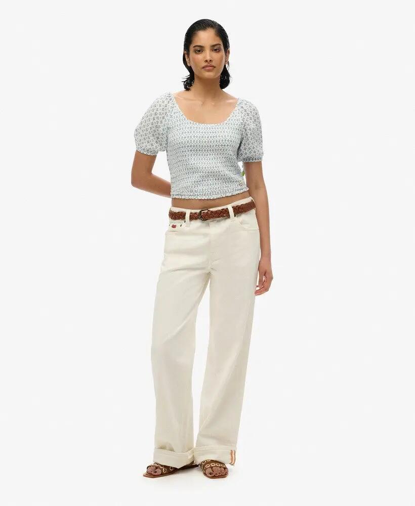 superdry Smocked Woven Top em 100% viscose 2/5