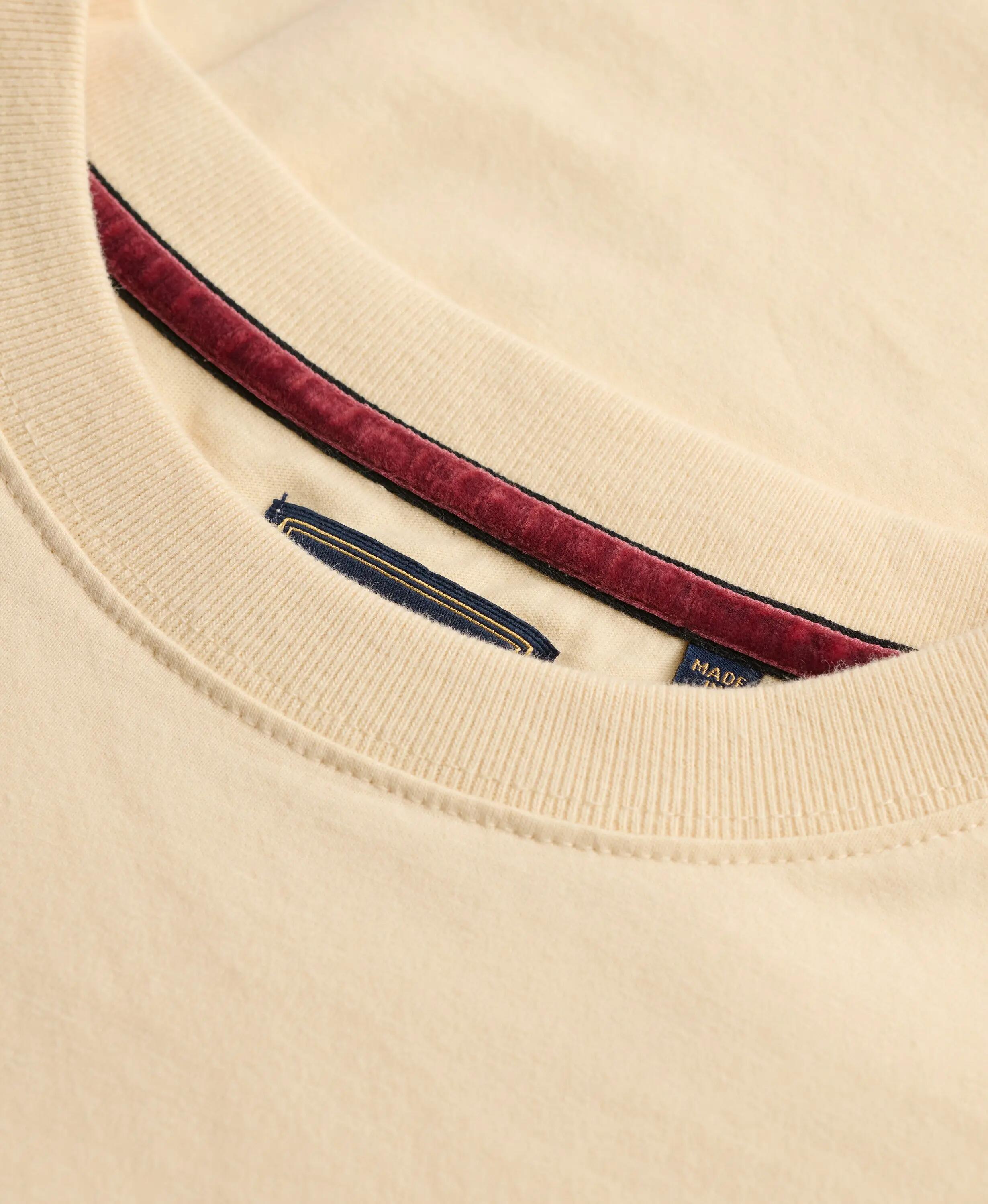 superdry T-shirt Crest decorada em algodão biológico – Natural Cream 6/7