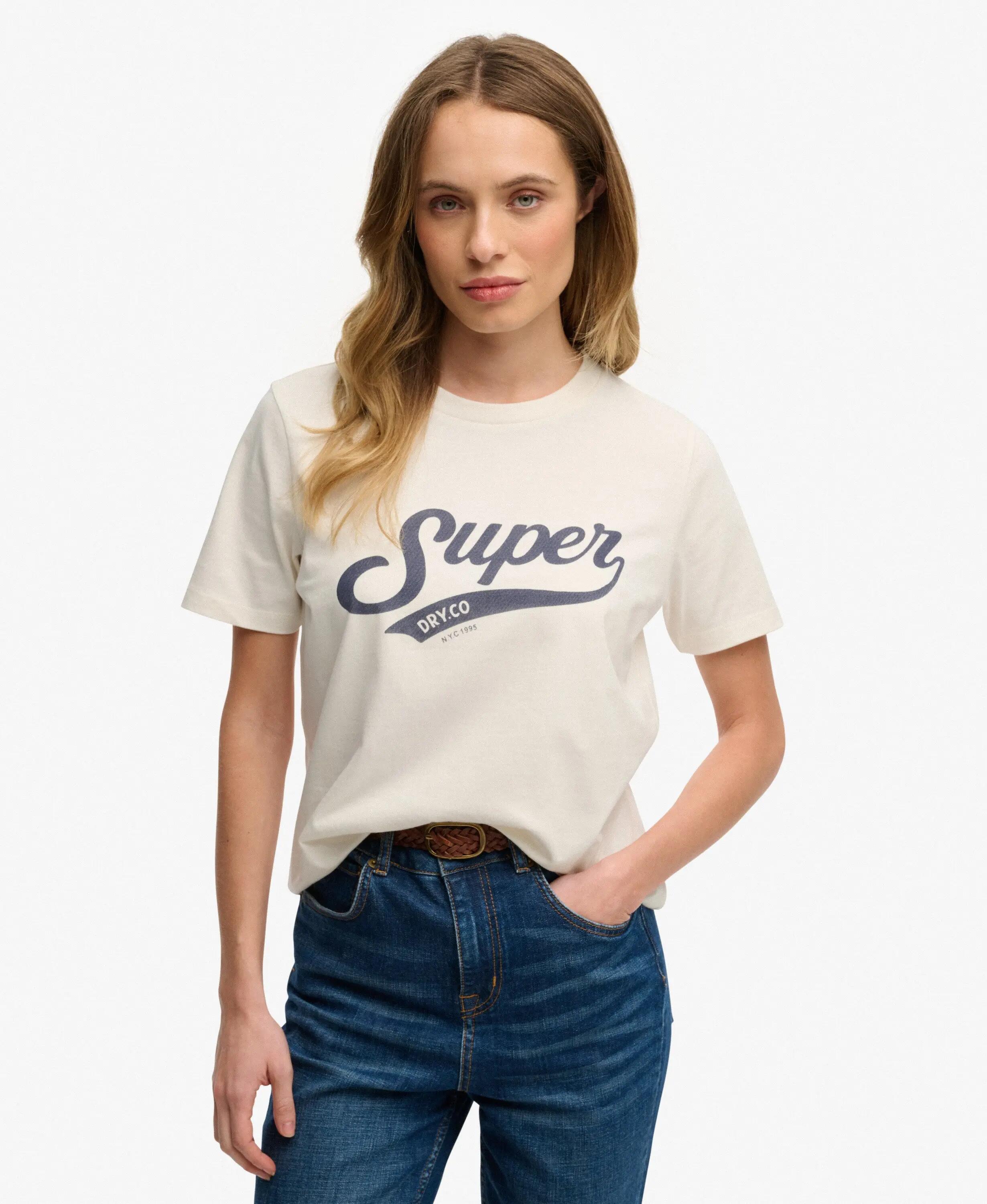 superdry Varsity Script T-Shirt – 100% Bio-Baumwolle, Relaxed Fit 2/7