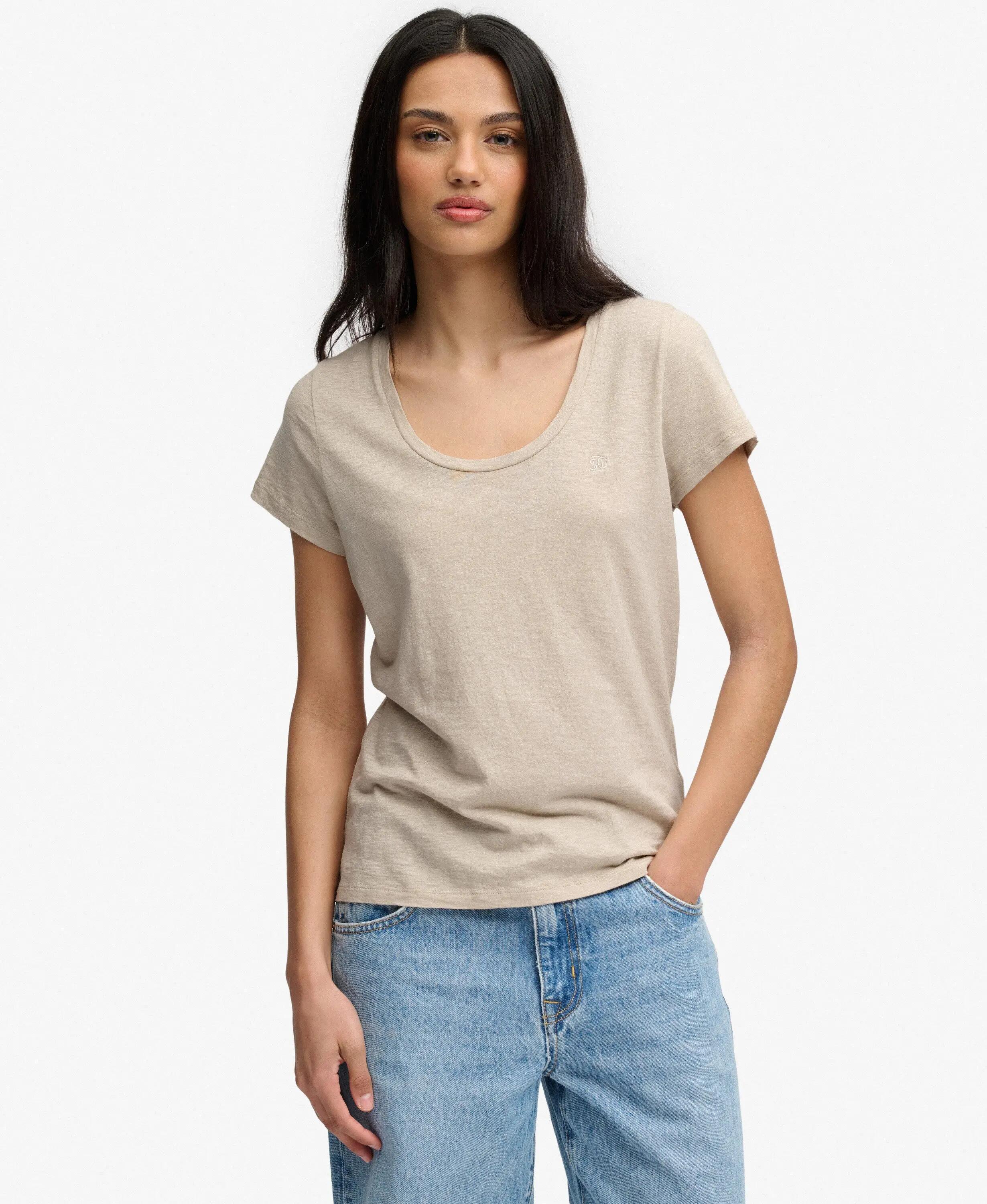 superdry T-shirt Studios scollata — slim fit, cotone e lyocell 2/7