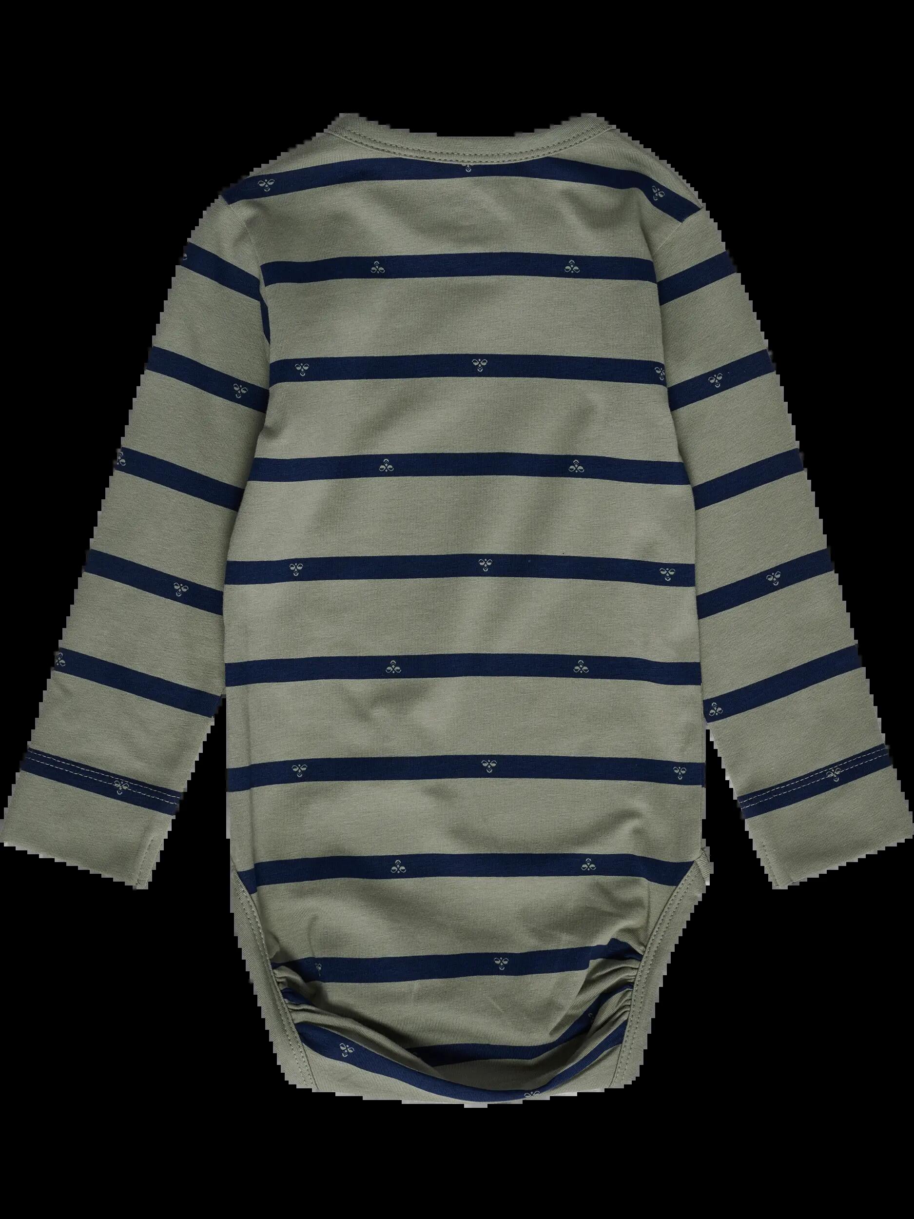 hummel Bodysuit L/S hmlMINI STRIPY BEE BODY L/S en coton biologique ombre 2/3