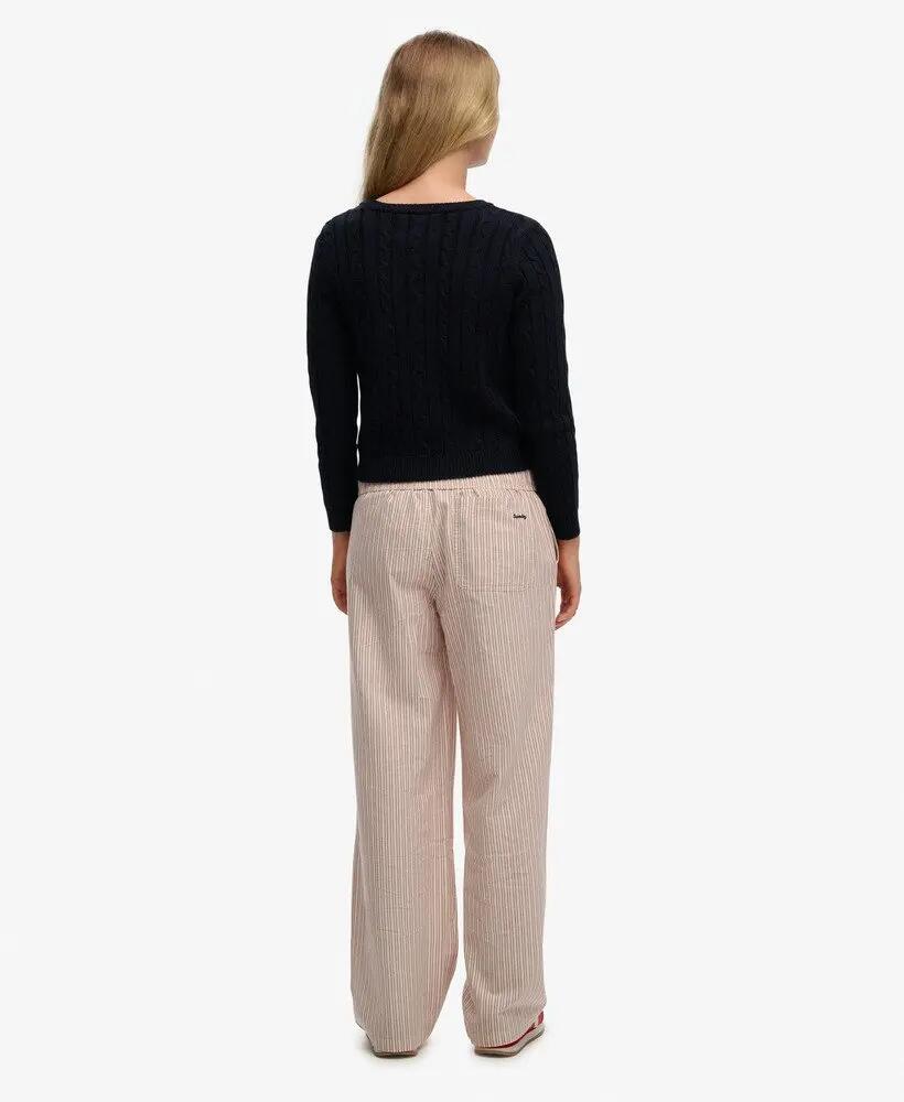 superdry Elastische Hose aus Bio-Baumwolle mit Streifen 6/7