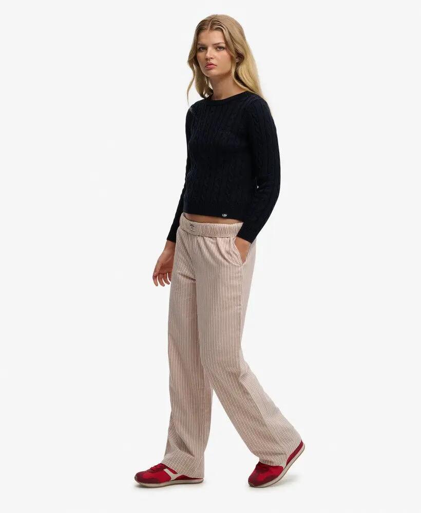 superdry Elastische Hose aus Bio-Baumwolle mit Streifen 3/7