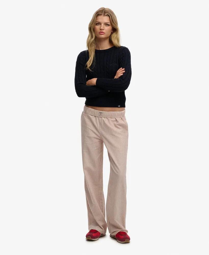 superdry Elastische Hose aus Bio-Baumwolle mit Streifen 2/7