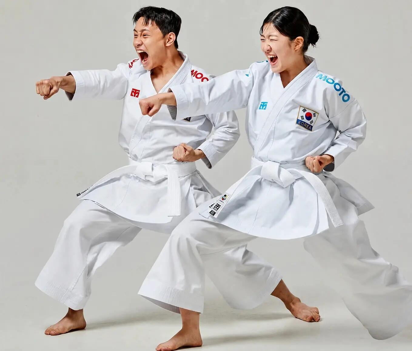Biały pas do kimona MTX Karate WKF MOOTO 6/6