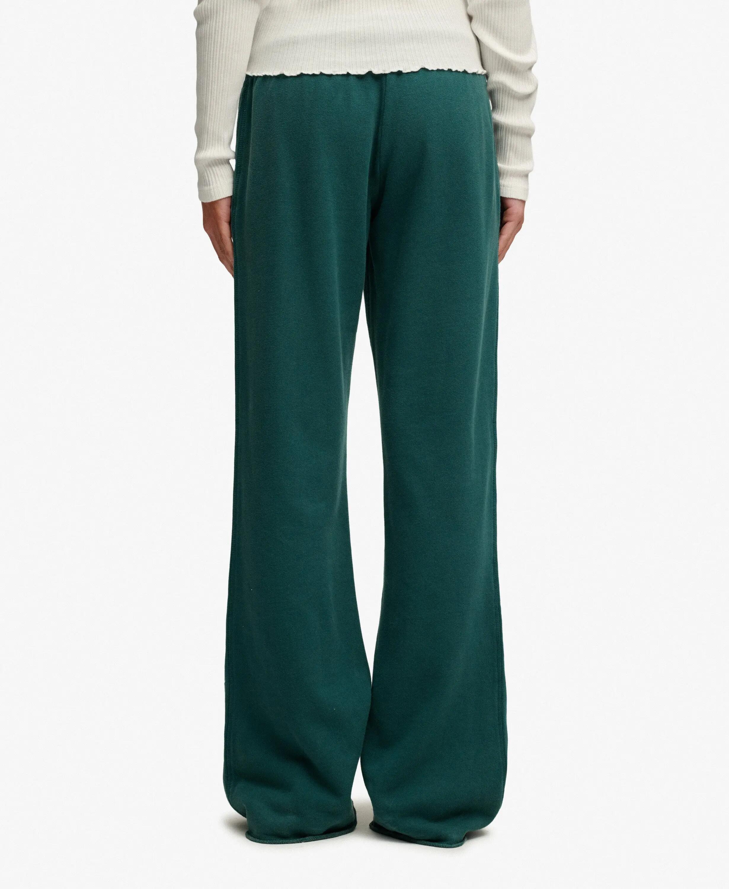 superdry Calças Jogger Flare Cintura Baixa em Algodão – Dark Pine Green 5/6