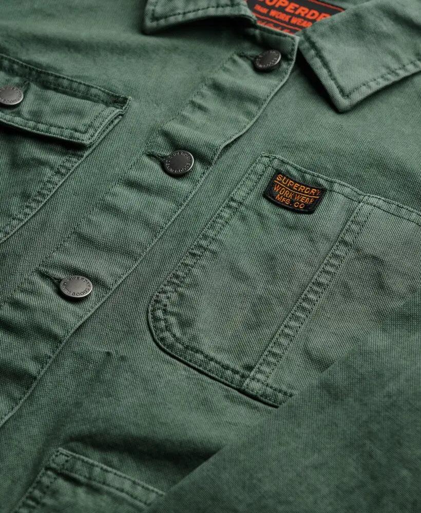 superdry Chore Jacket feminina – corte relaxed, Balsam Green 7/7