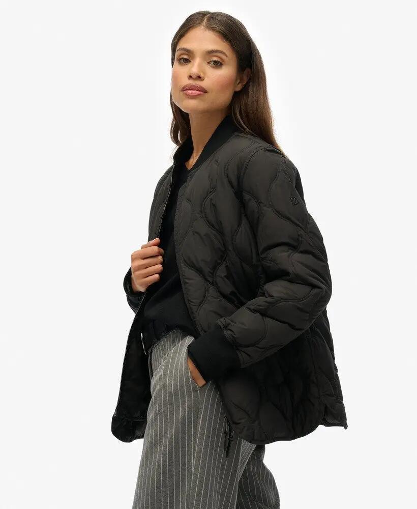 superdry Korte doorgestikte voeringjas van gerecycled polyester 2/7