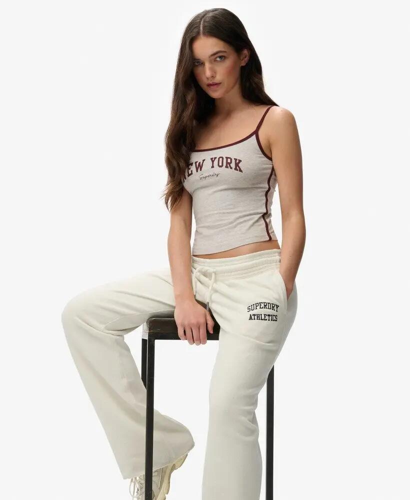superdry Damen Jogginghose Low Rise Flare aus Baumwolle 2/7