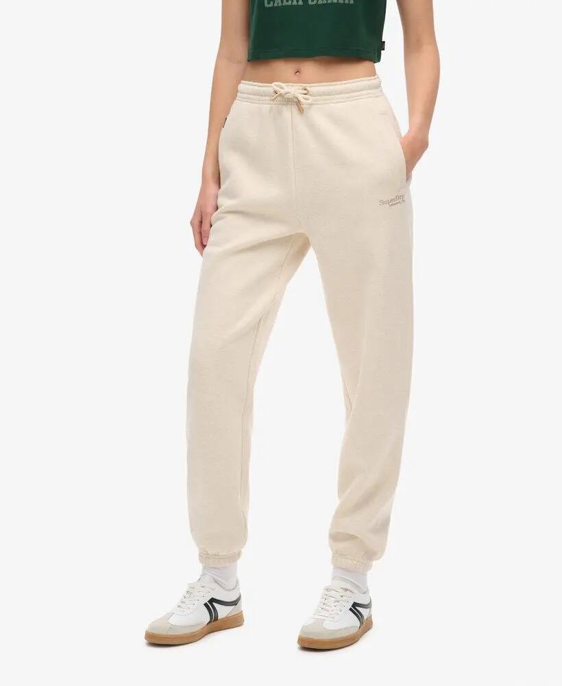 superdry Calças jogger Essential Logo com punhos — forro escovado 4/7