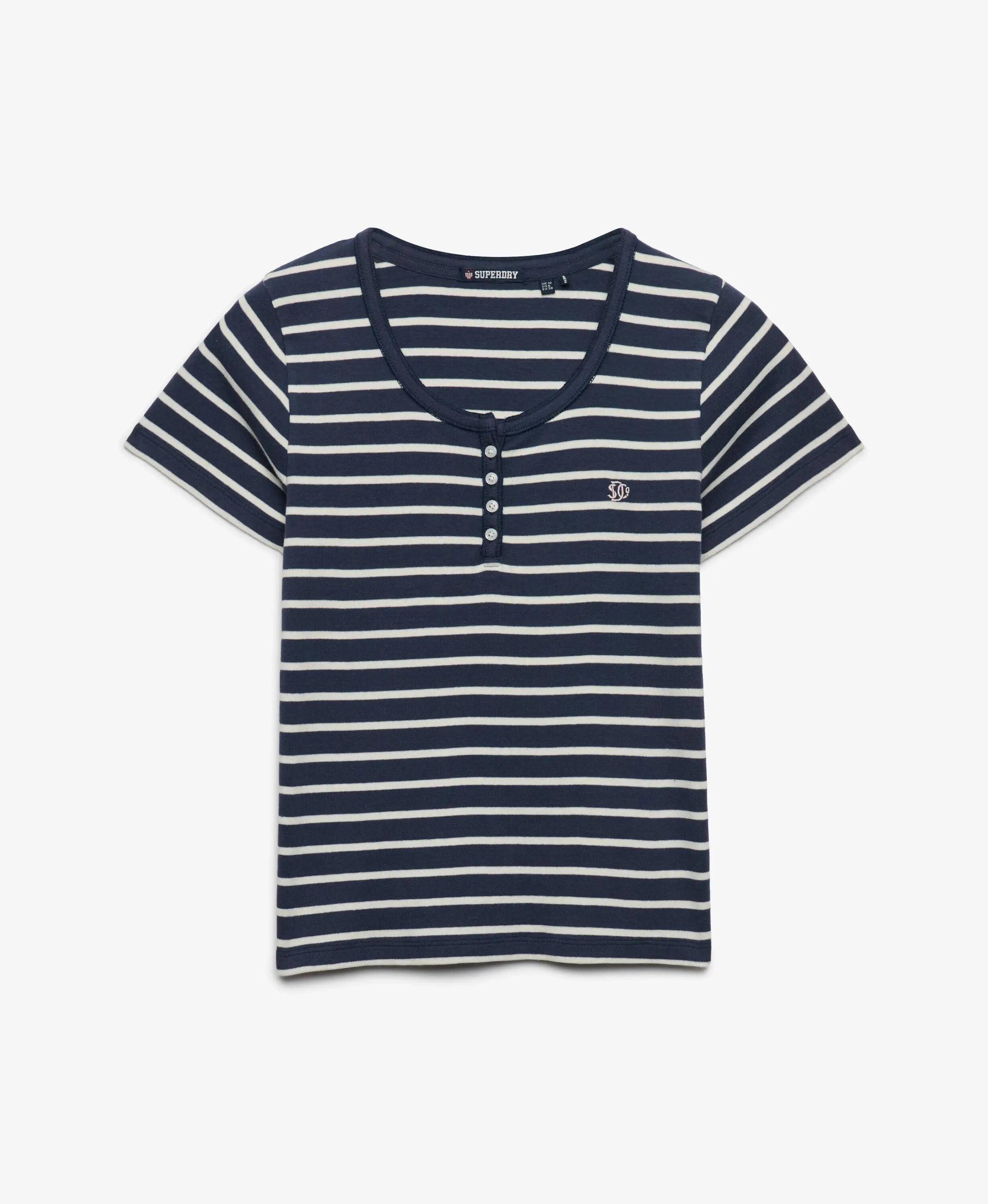 superdry Athletic Essentials T‑shirt met knoopsluiting in jersey – Standard 6/6