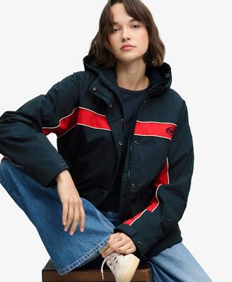 Superdry vintage windjack met capuchon – dwr, microfleece voering – rainy day