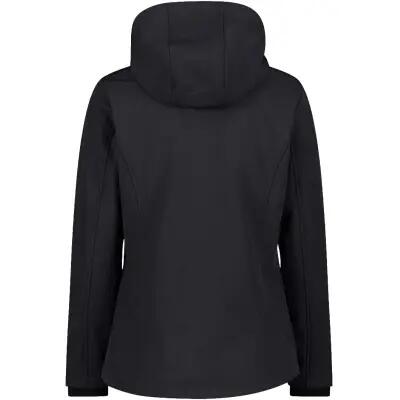 cmp Casaco Softshell Mulher com Capuz e Fecho de Zip – Tamanho D48, Preto 2/4