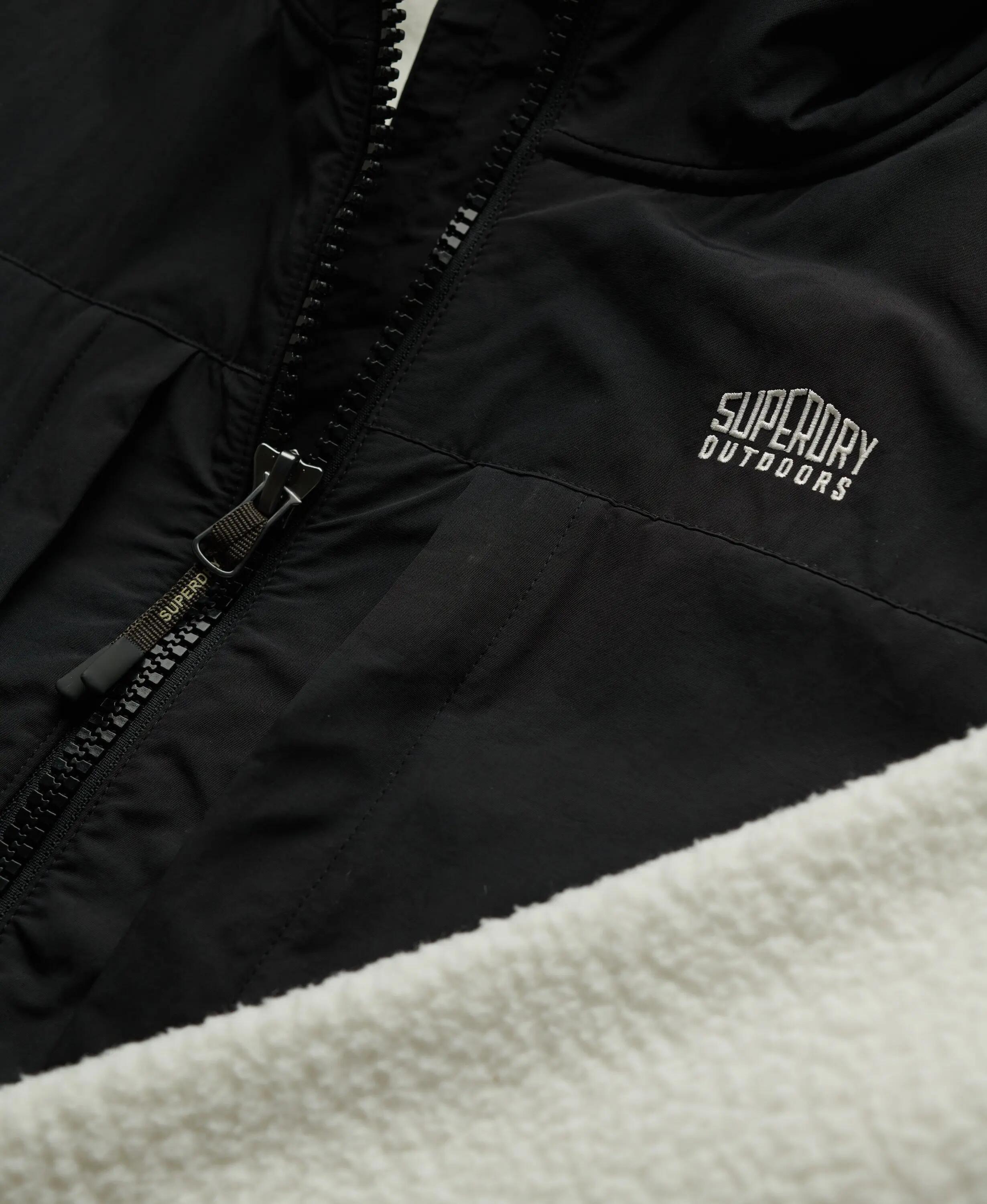 superdry Polar Fleece Hybrid Trekker Kurtka – Off White 7/7