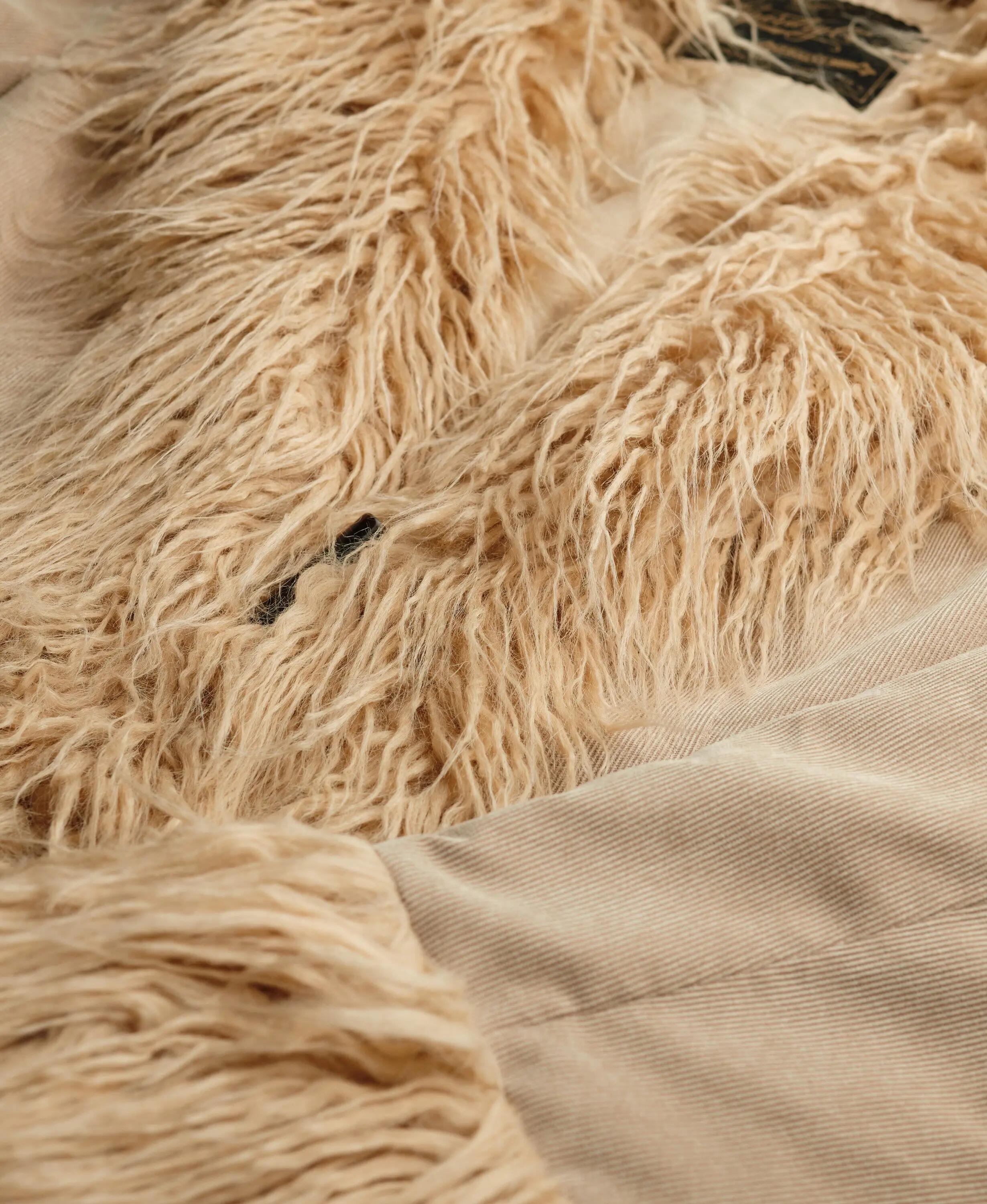 superdry Casaco Long Afghan Slim em bombazina - TAUPE 7/7