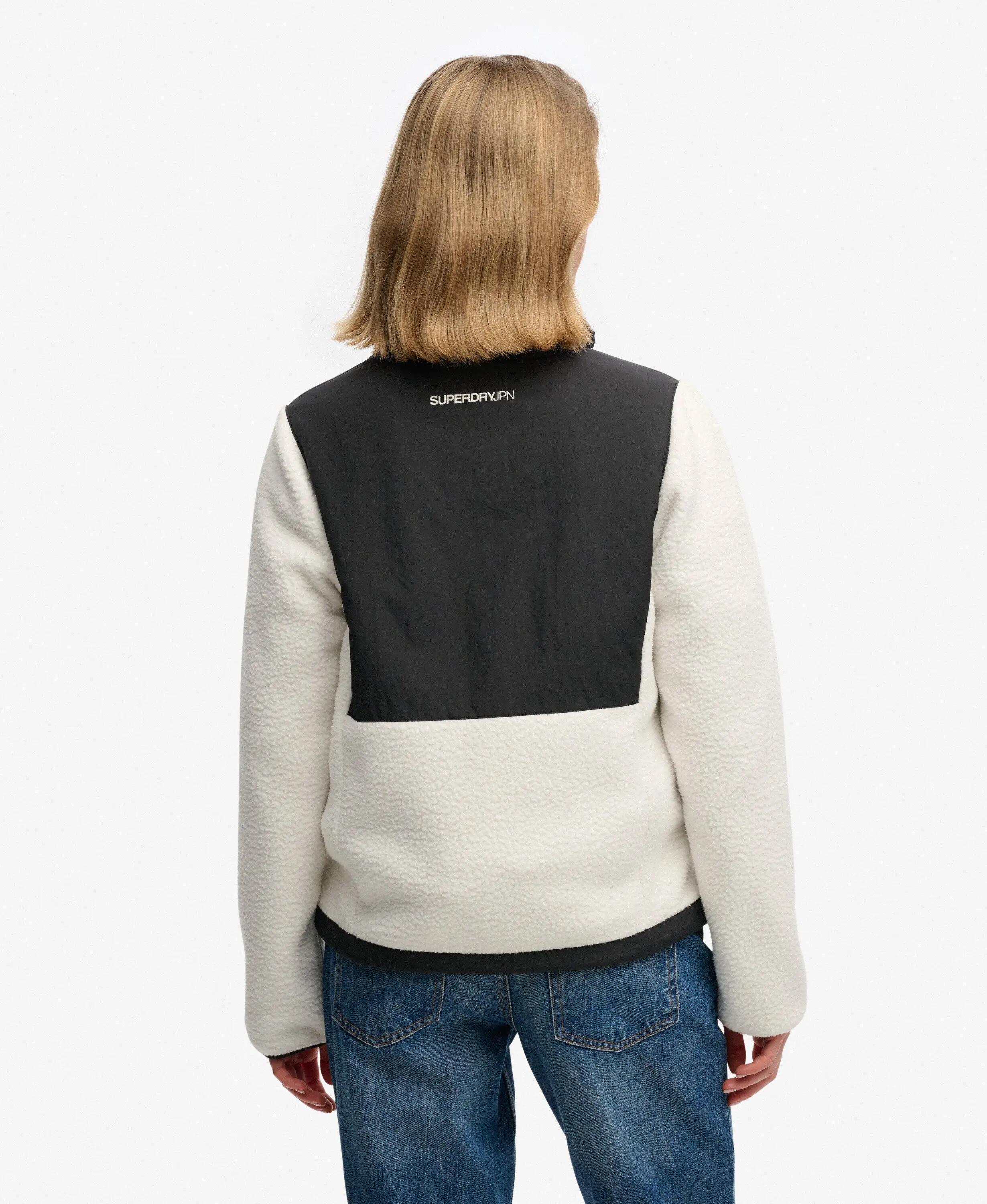 superdry Polar Fleece Hybrid Trekker Kurtka – Off White 6/7