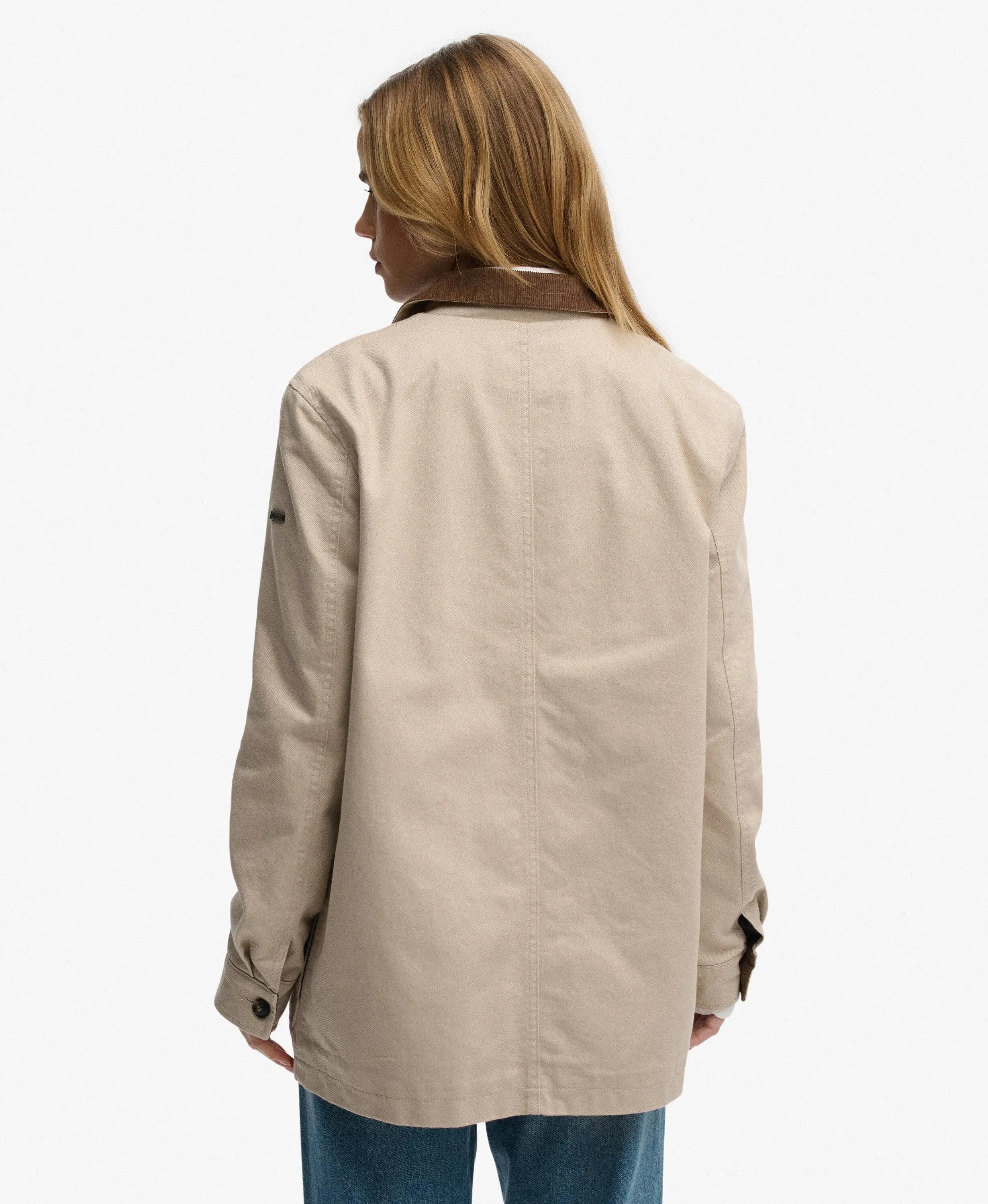 superdry Kurtka Estate Cotton Barn – Humus Beige 6/7