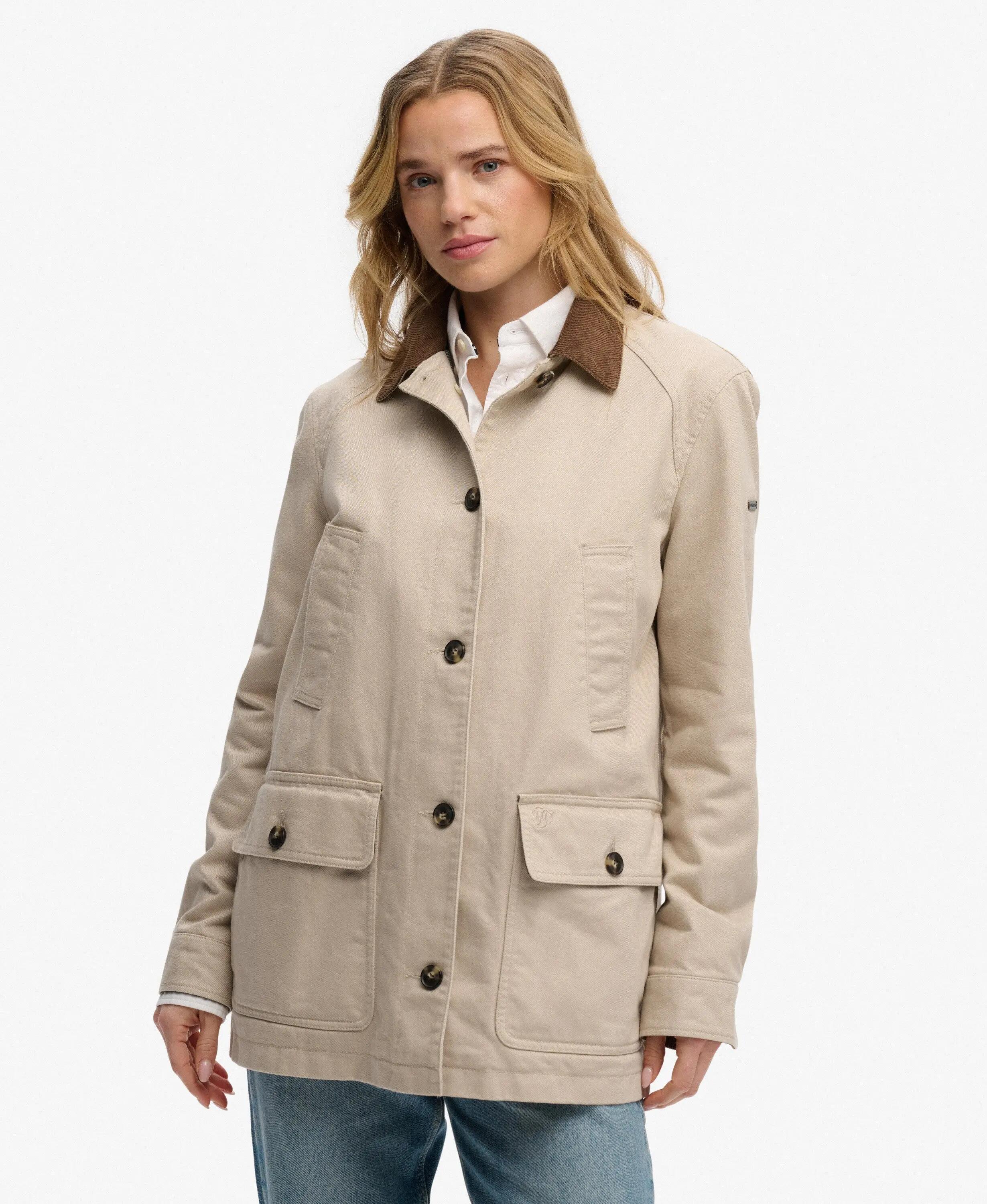 superdry Kurtka Estate Cotton Barn – Humus Beige 5/7