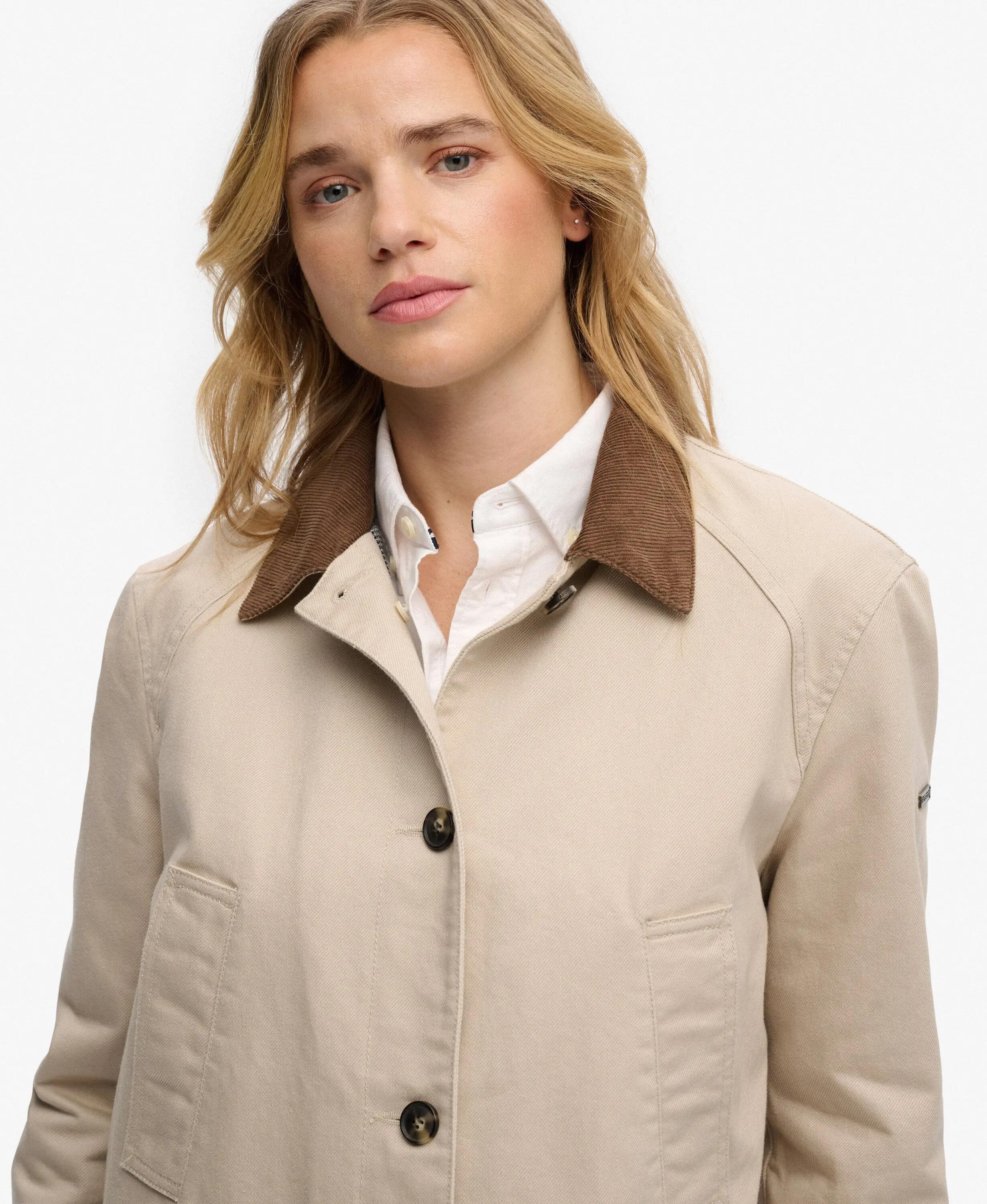 superdry Kurtka Estate Cotton Barn – Humus Beige 4/7