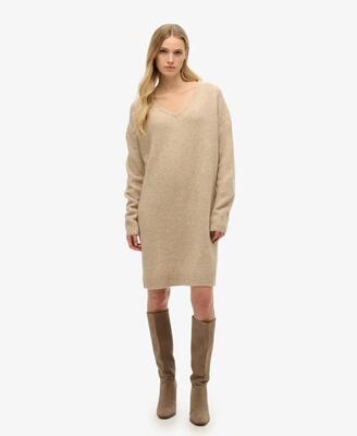 Superdry oversized v-hals trui-jurk