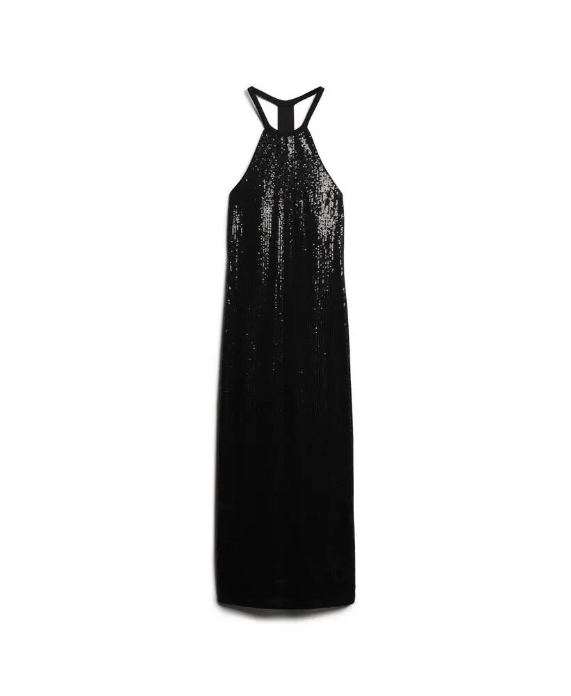 superdry Vestido midi de lantejoulas com decote halter 6/6