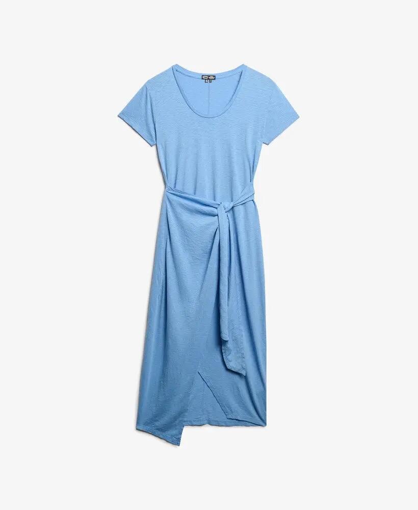 superdry Vestido midi transpassado Slub algodão/lyocell 7/7