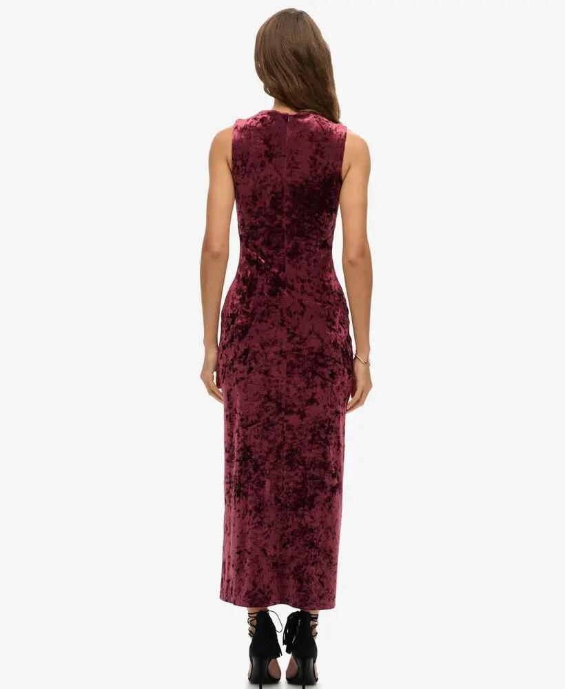 superdry Vestido Maxi de Veludo gola alta sem mangas 4/6