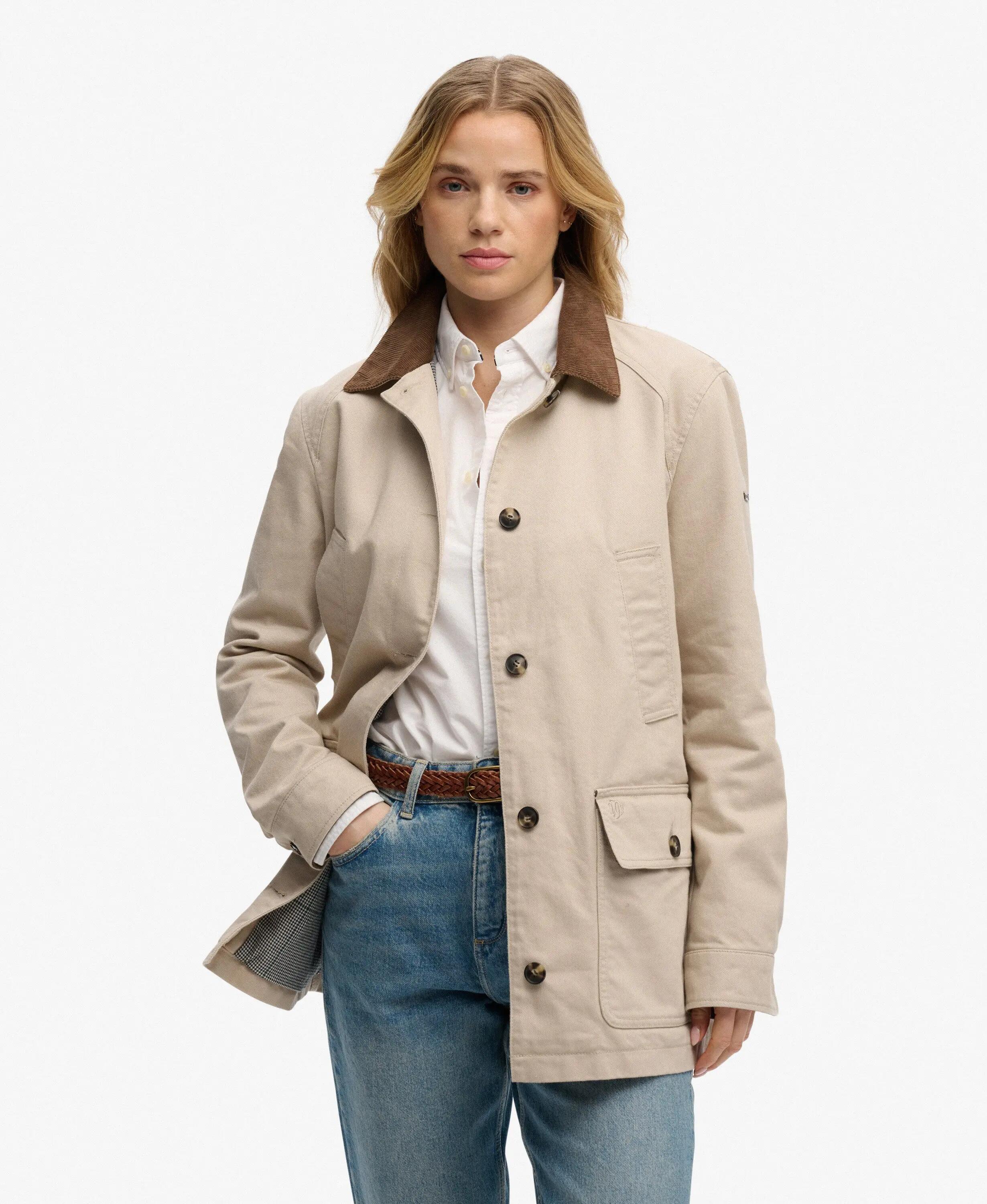 superdry Kurtka Estate Cotton Barn – Humus Beige 2/7