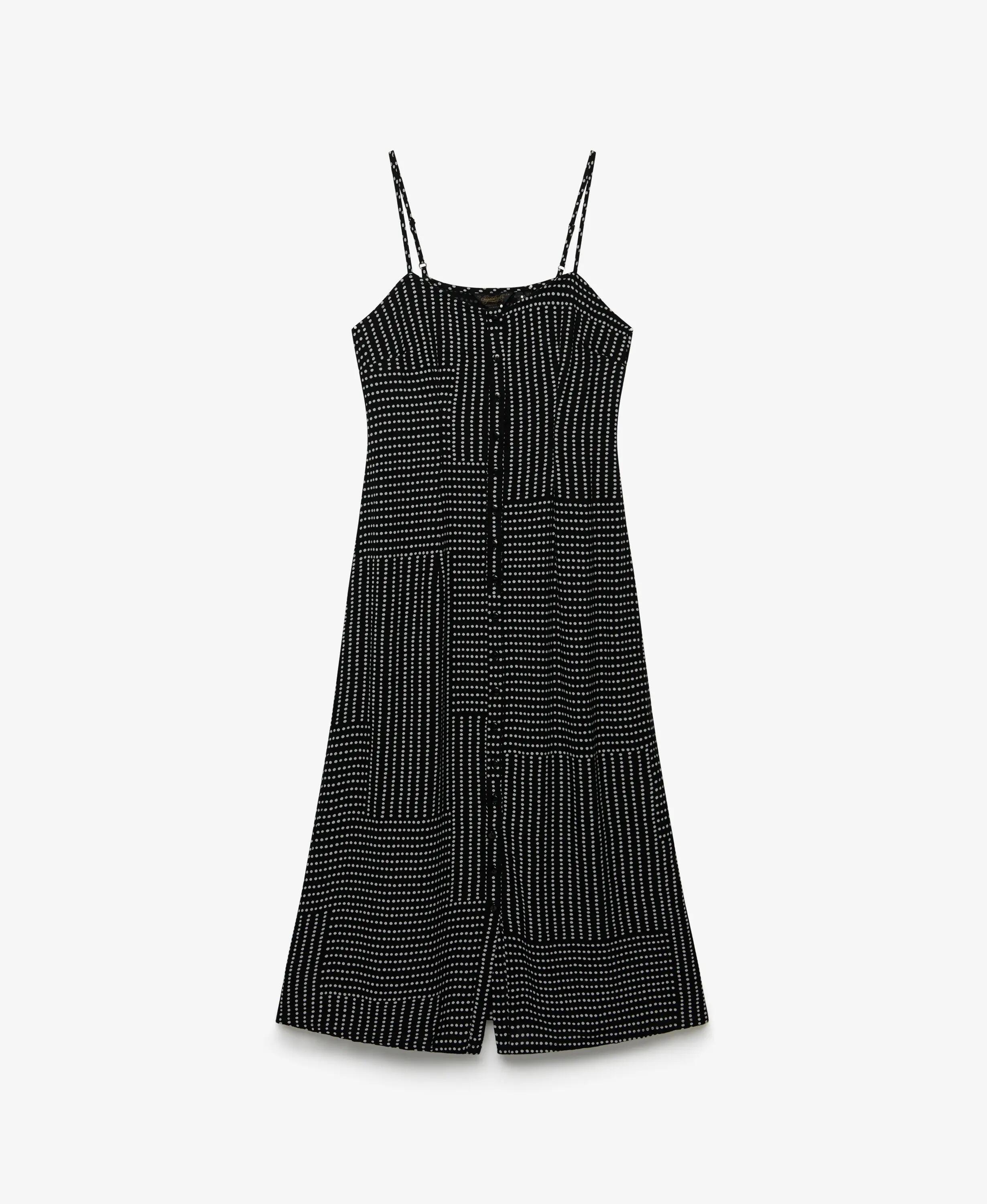 superdry Vestido midi cami com botões e padrão – corte slim 7/7