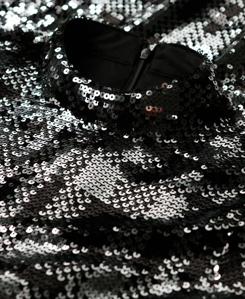 superdry Abito T-shirt con paillettes e collo alto 4/7