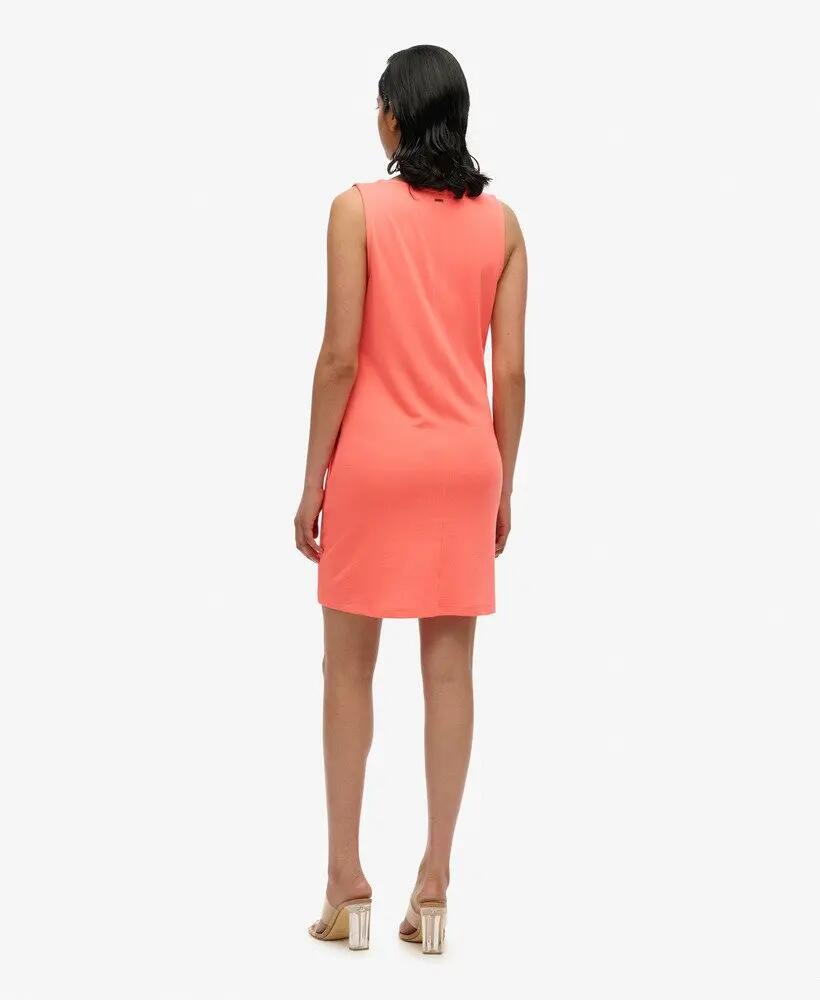 superdry Vestido Mini em Jersey corte Loose Fit cor HOT CORAL 5/6