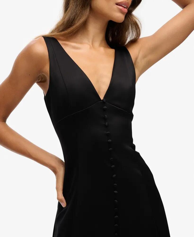 superdry Vestito midi in satin con scollo a V — vestibilità relaxed 3/7