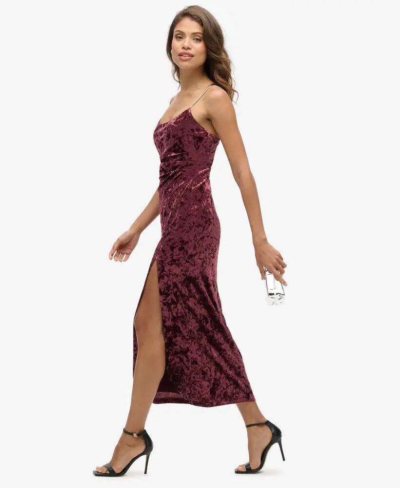 superdry Diamonte Velvet Maxi Dress fluwelen lange jurk 2/6