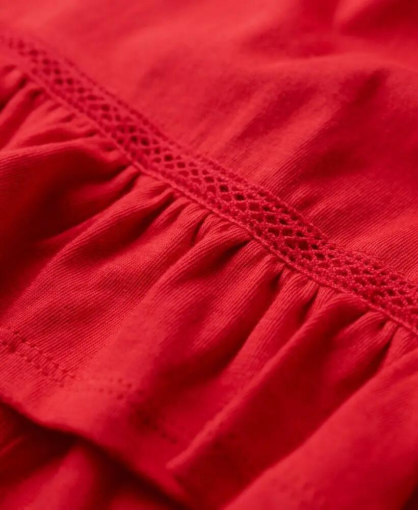 superdry 50s Bandeau mini-jurk van kant – Katoen, slim fit 5/6