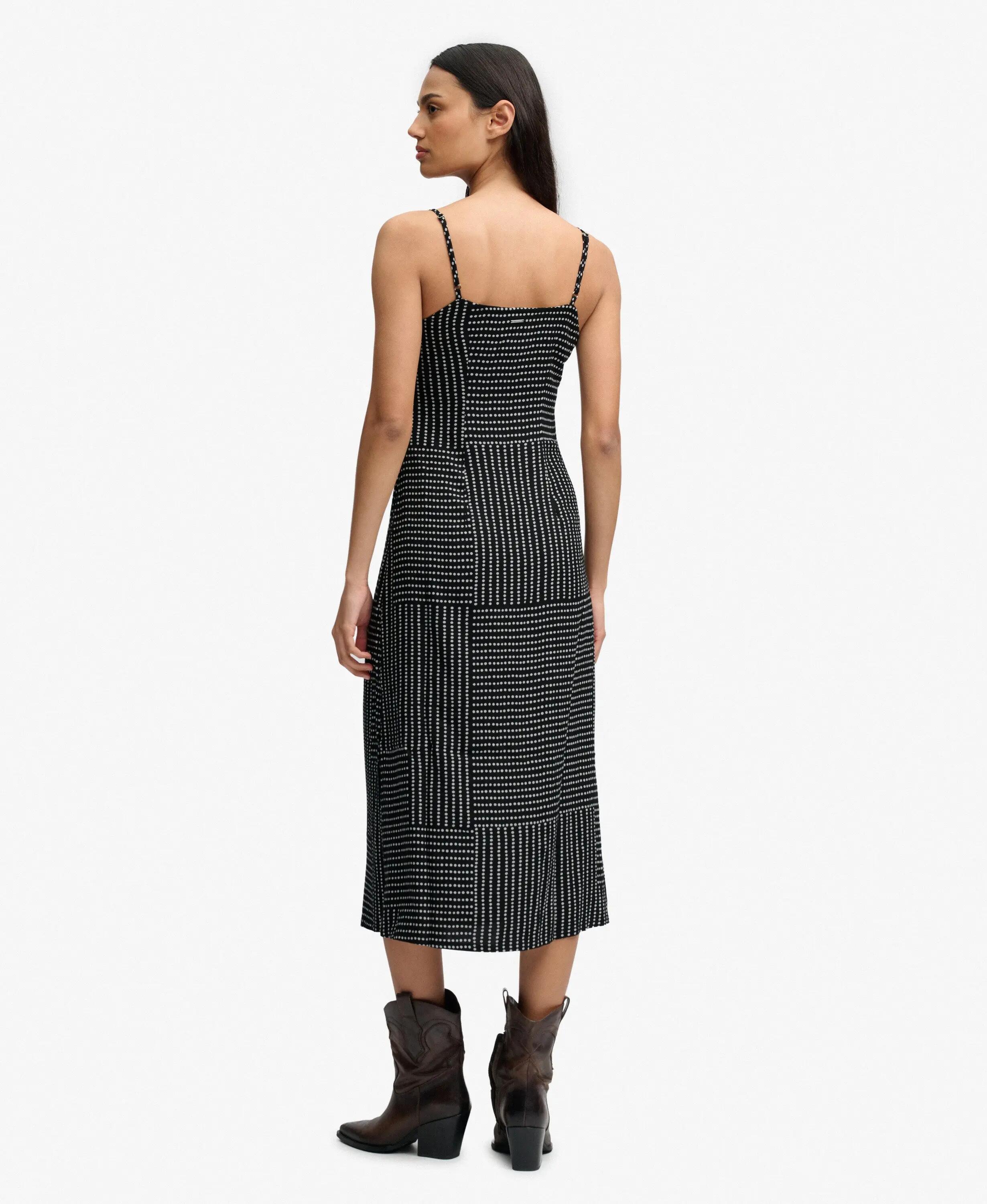 superdry Vestido midi cami com botões e padrão – corte slim 5/7