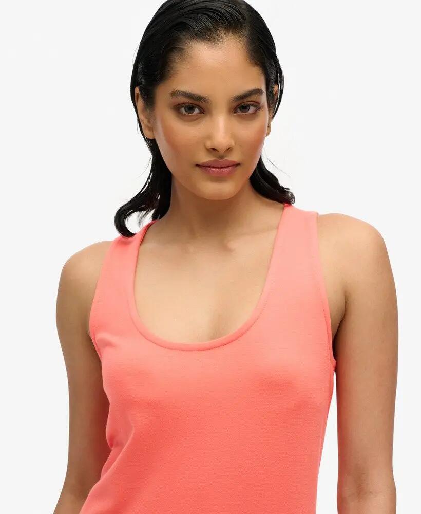 superdry Vestido Mini em Jersey corte Loose Fit cor HOT CORAL 2/6