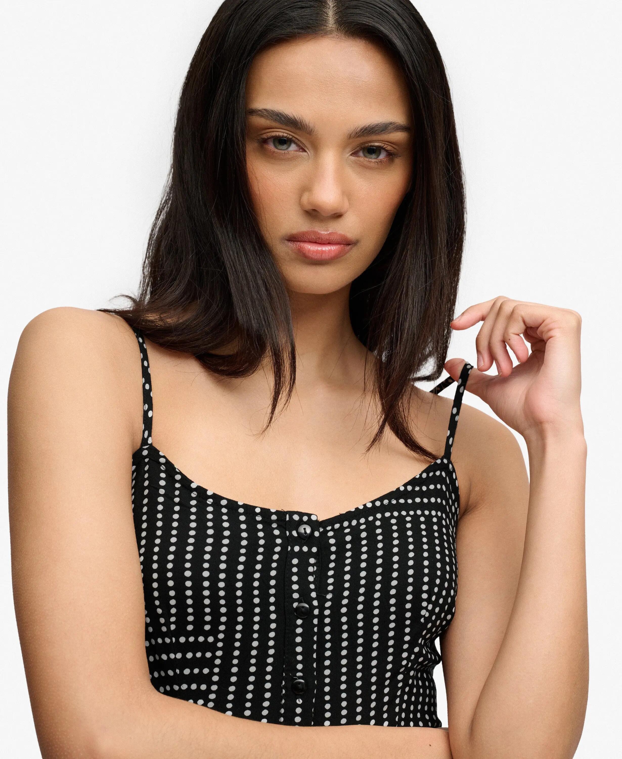 superdry Vestido midi cami com botões e padrão – corte slim 4/7