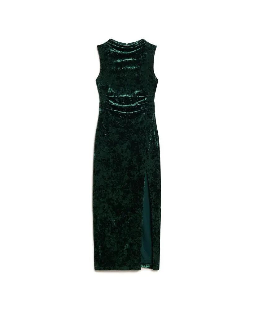 superdry Vestido Maxi em Veludo corte slim 6/6