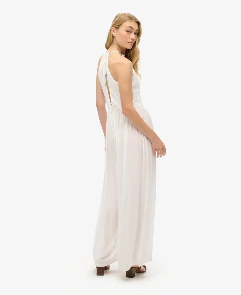 superdry Tuta intera ricamata in viscosa-modal – OFF WHITE 4/7