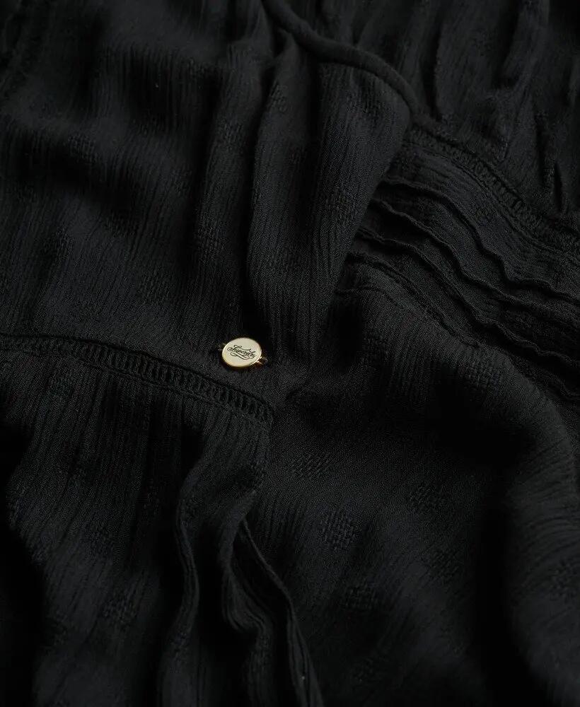 superdry Ibiza Cami Maxi Dress abito lungo nero in viscosa/modal 6/7