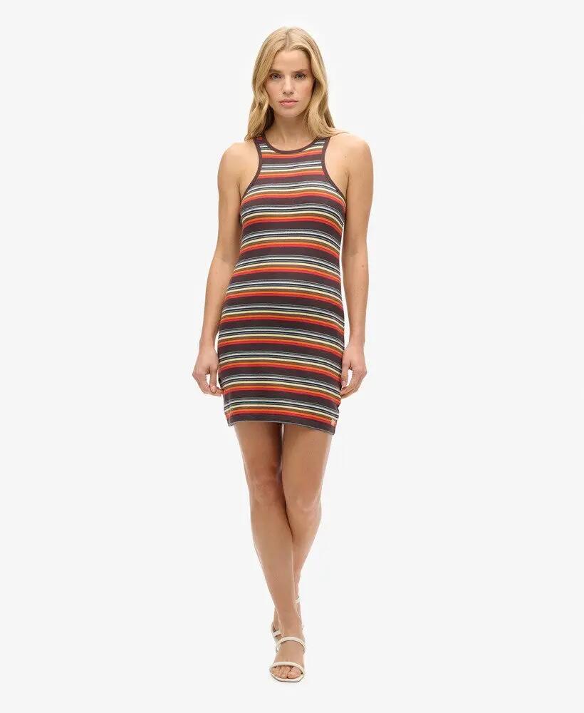 superdry Vestido Vintage Stripe Racer em algodão orgânico 2/4