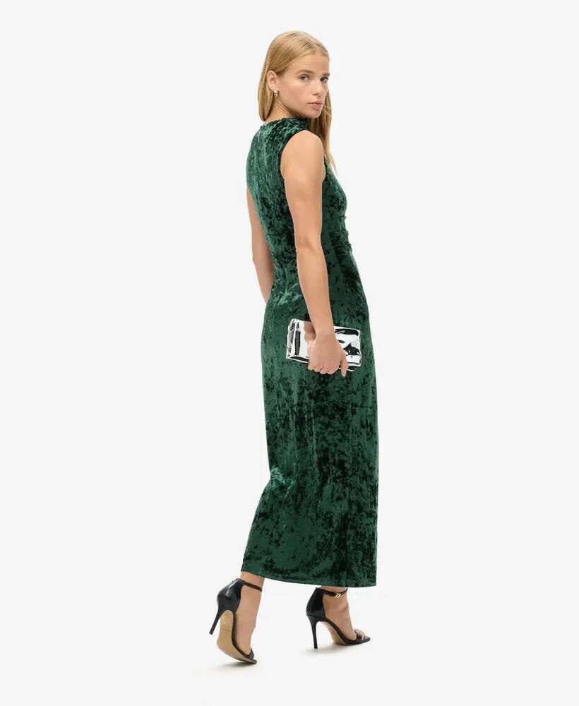 superdry Vestido Maxi em Veludo corte slim 4/6