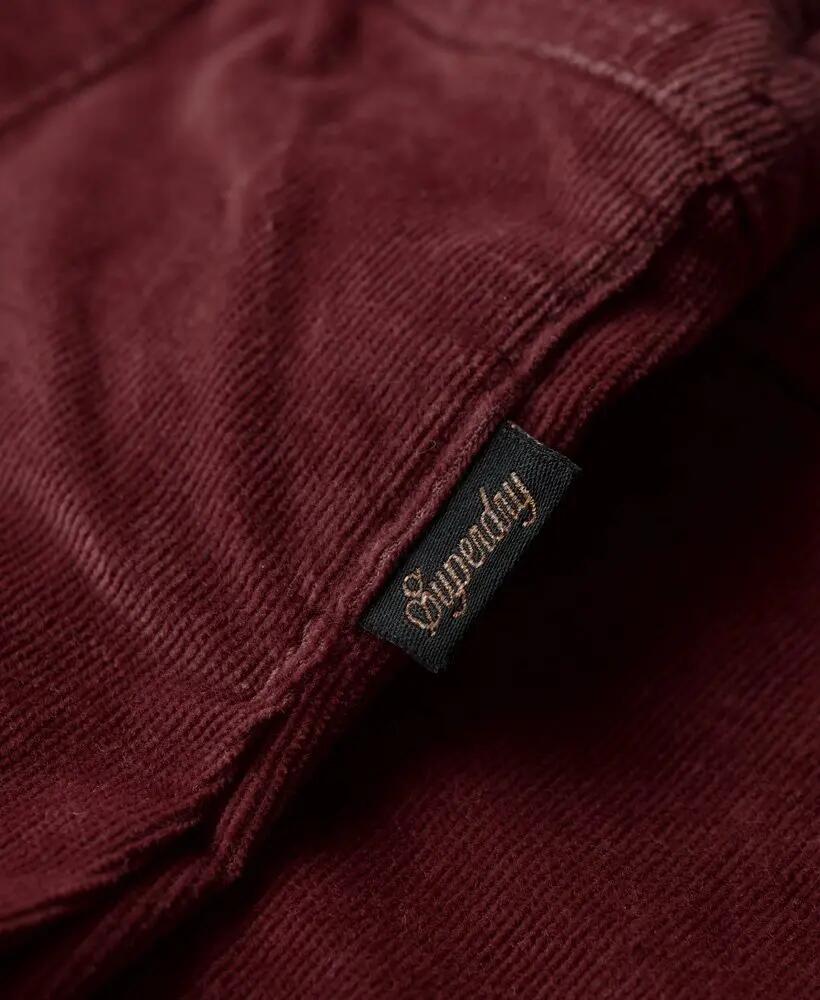 superdry Jupe Courte Plissée en Velours Côtelé MERLOT 4/5