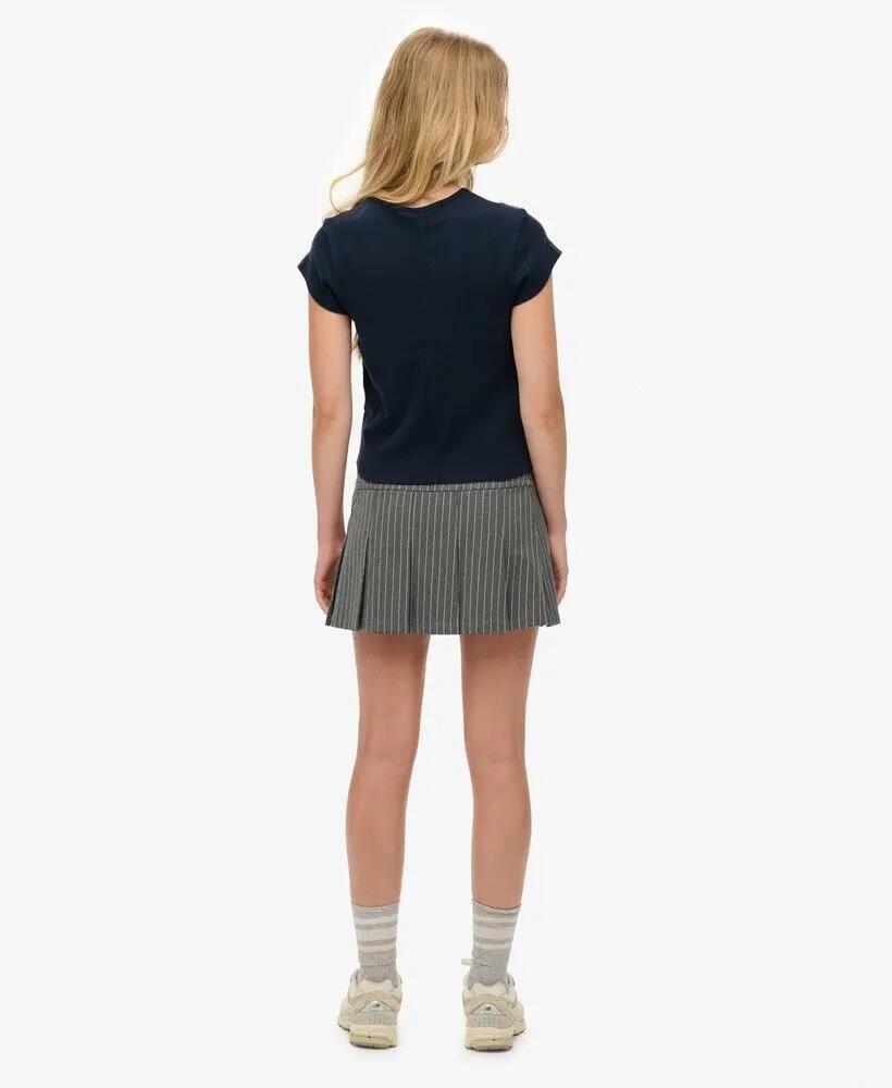 superdry Jupe Mini plissée à rayures fines 6/7