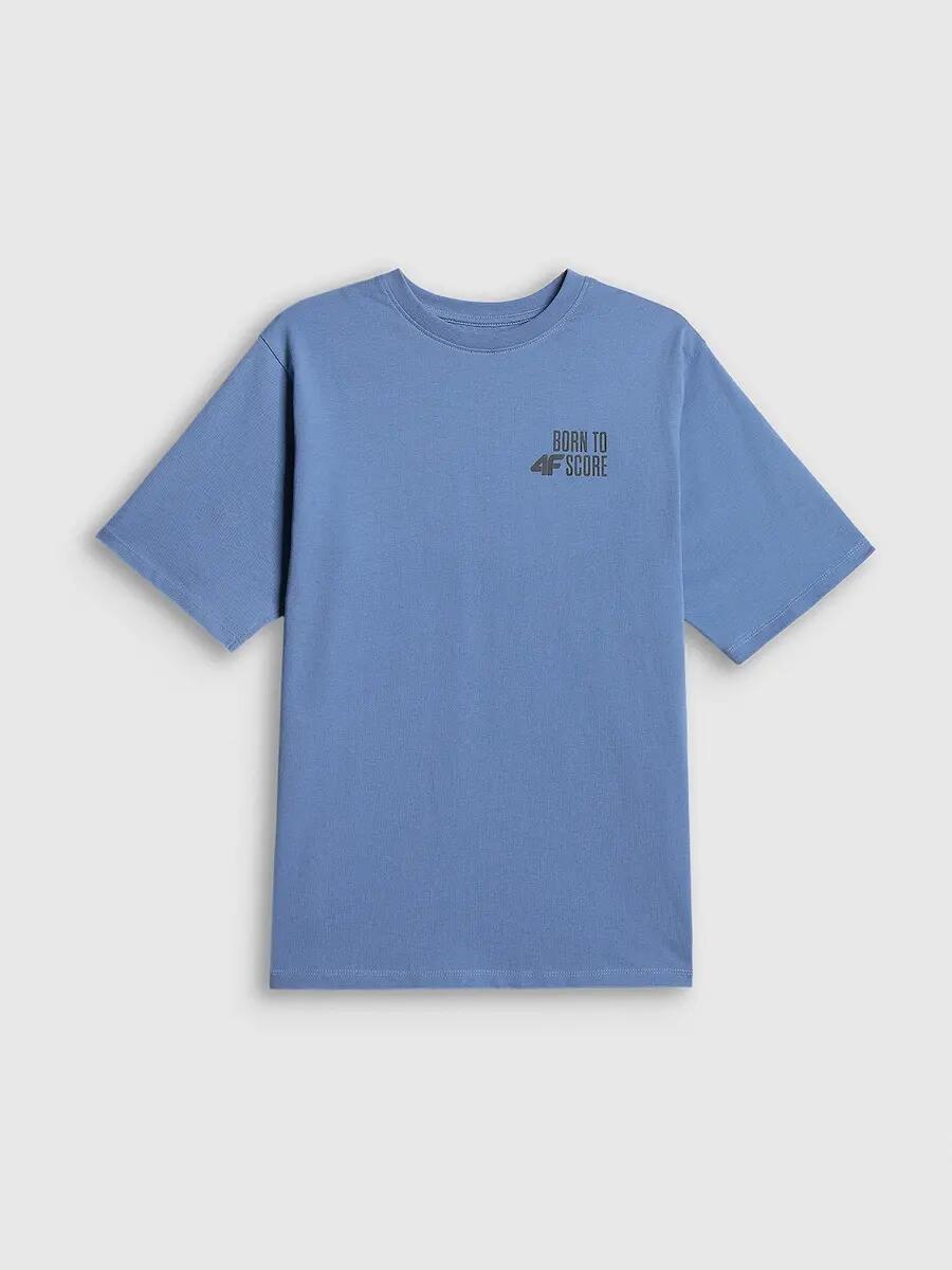 T-shirt loose z nadrukiem chłopięcy 4F 4FJRSS26TTSHM4277 6/6