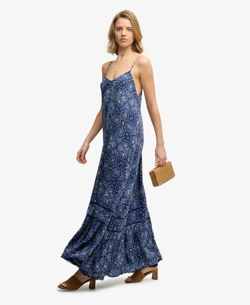 superdry Vestido maxi Cami em renda – Corte solto 3/7