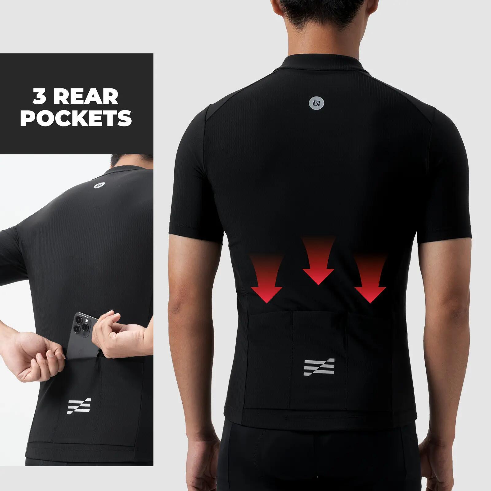 Herren 2-in-1 Kurzarm-Radtrikot atmungsaktiv 5/6