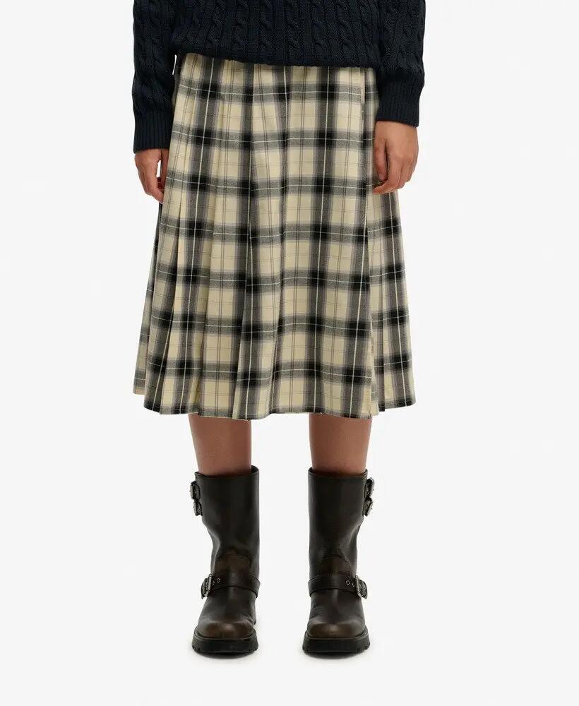superdry Jupe midi plissée à carreaux 6/7