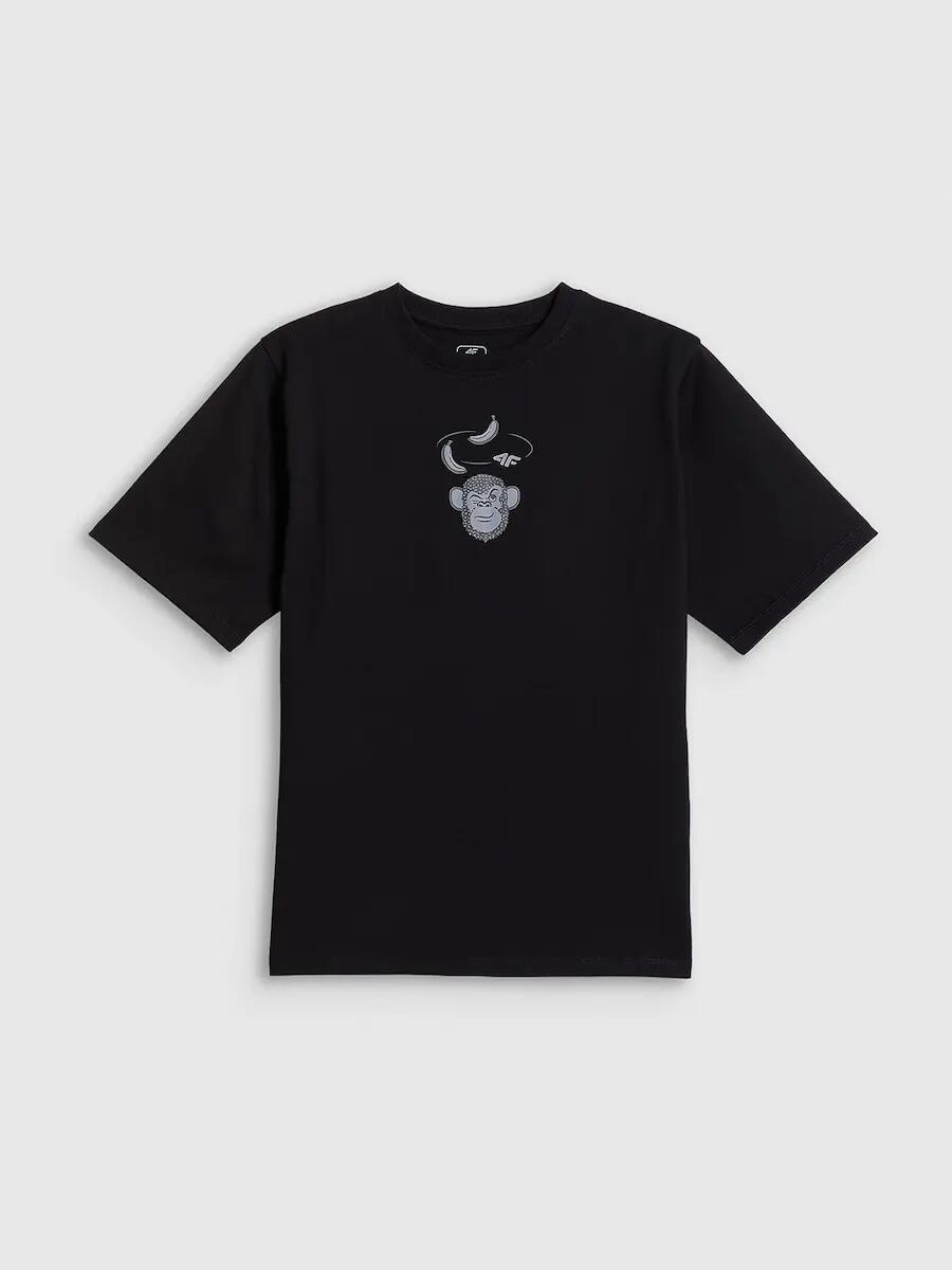 T-shirt loose z nadrukiem chłopięcy 4F 4FJRSS26TTSHM4276 7/7