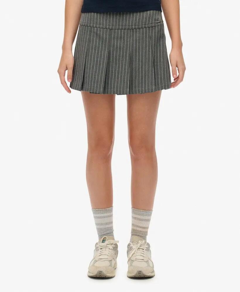 superdry Jupe Mini plissée à rayures fines 4/7